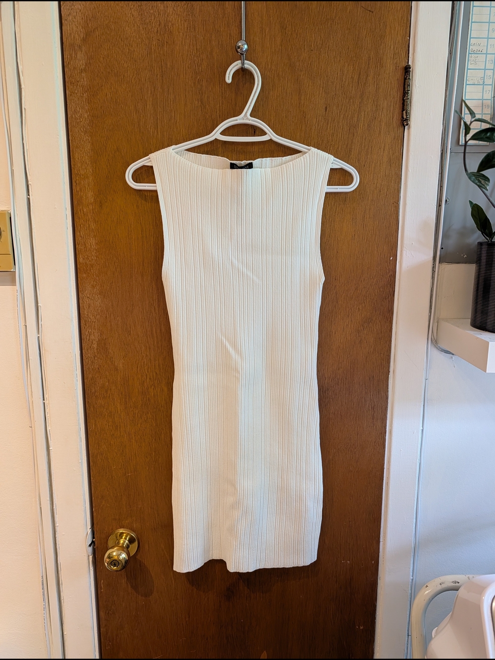 Dynamite White Ribbed Mini Dress